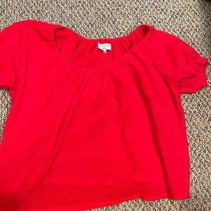 Madewell red top